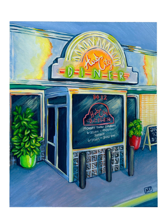 Hub City Diner Print