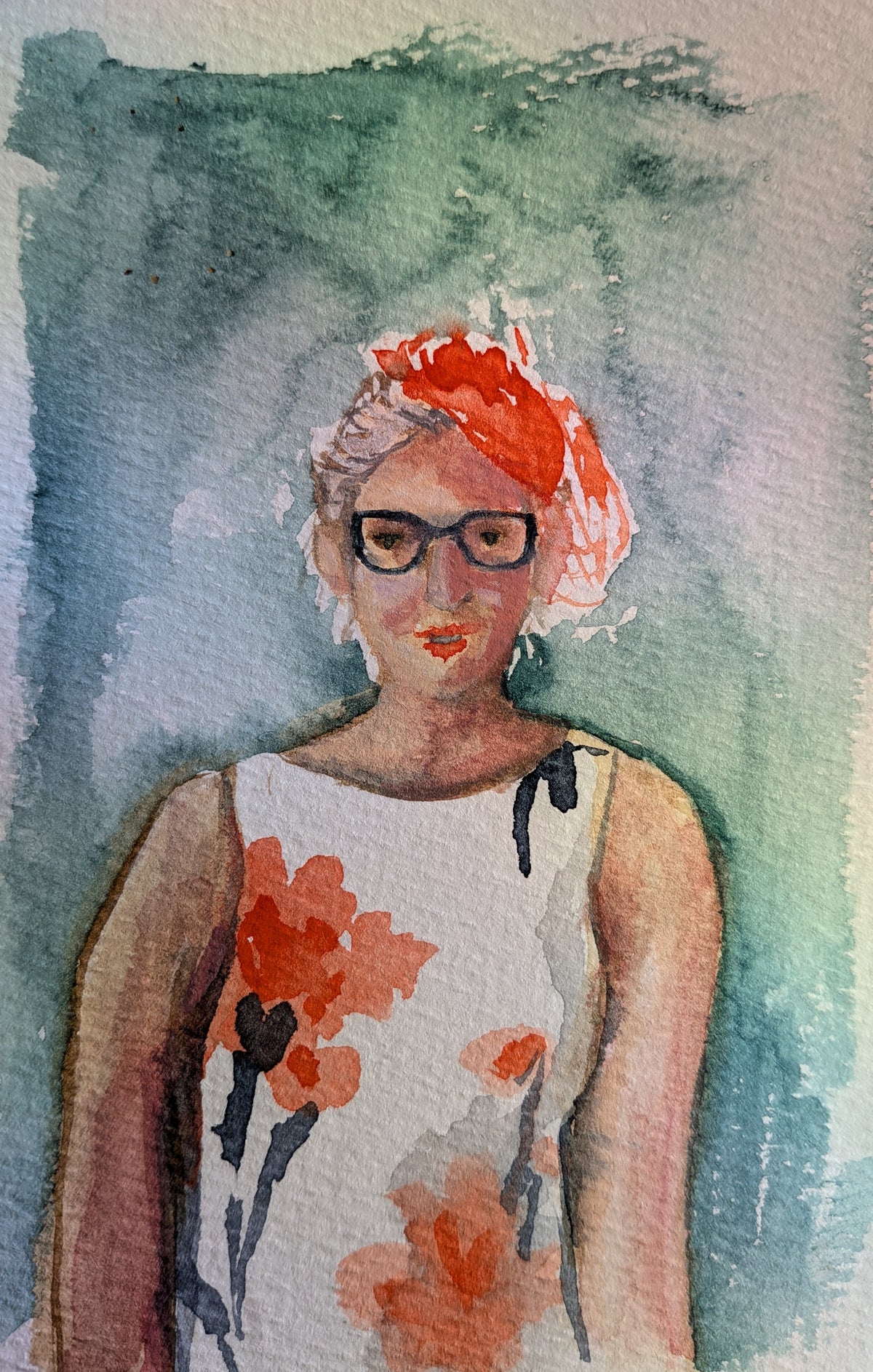 5x7" Watercolor Portrait fom Photo