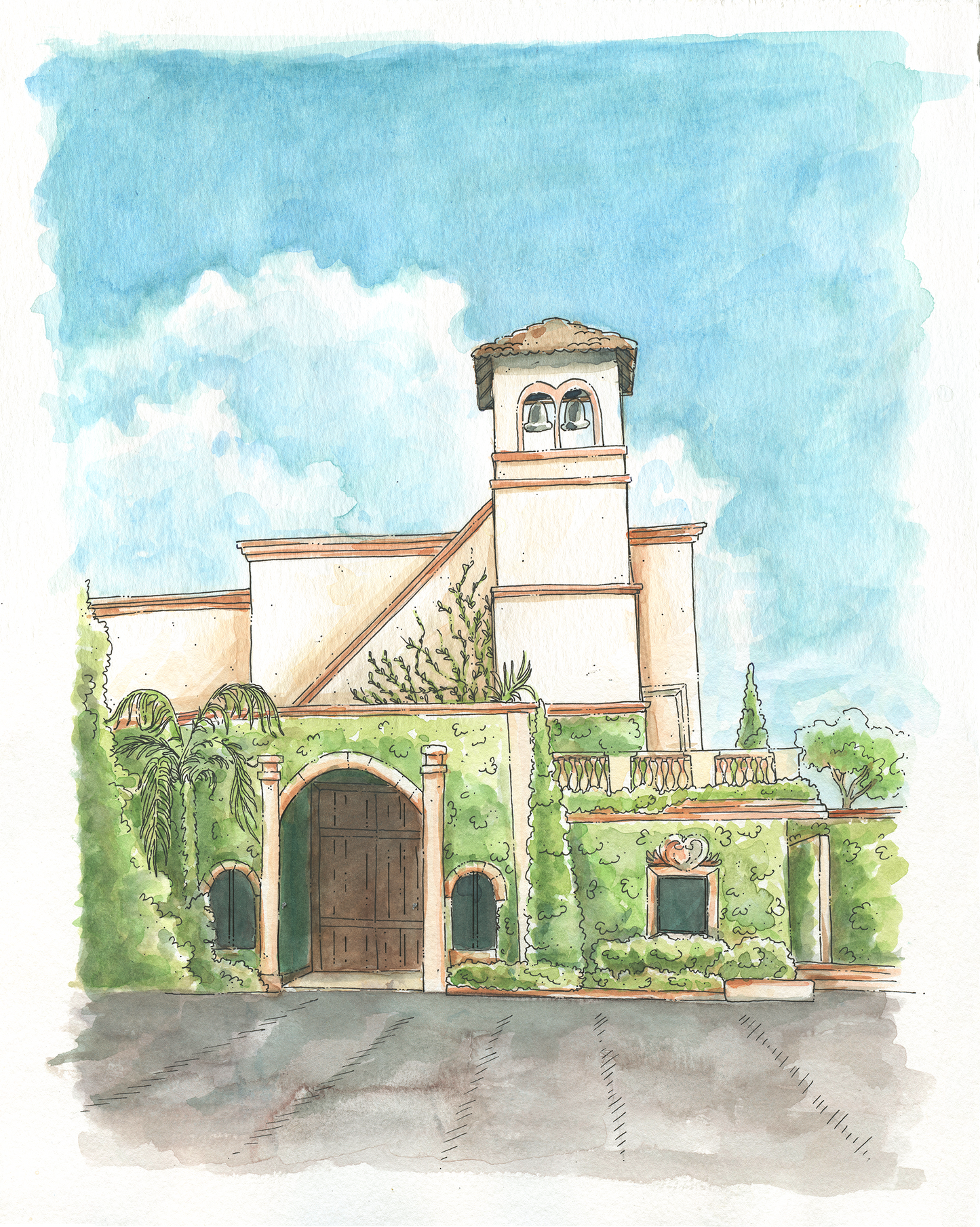 Custom Watercolor Venue Illustrations