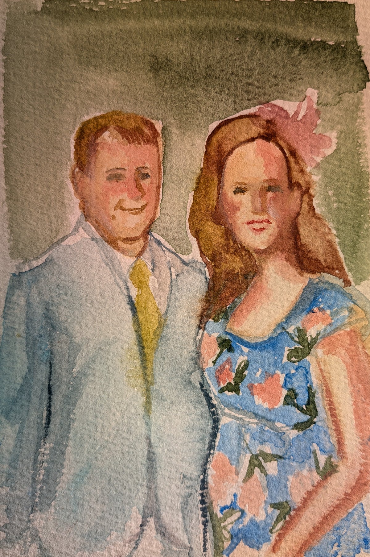 5x7" Watercolor Portrait fom Photo
