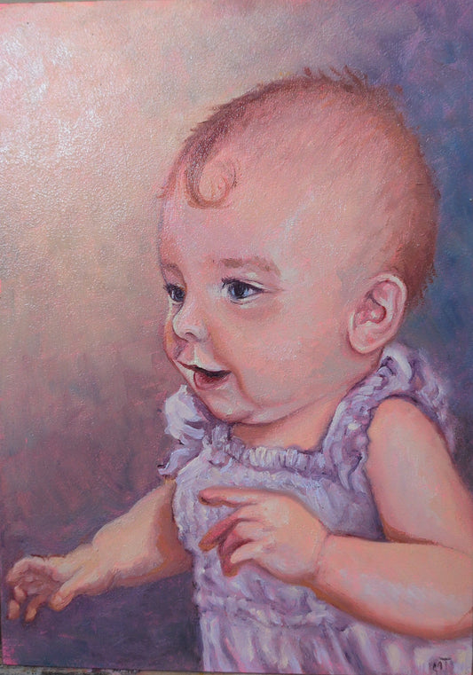 5x7" Children's Oil portrait from photo.