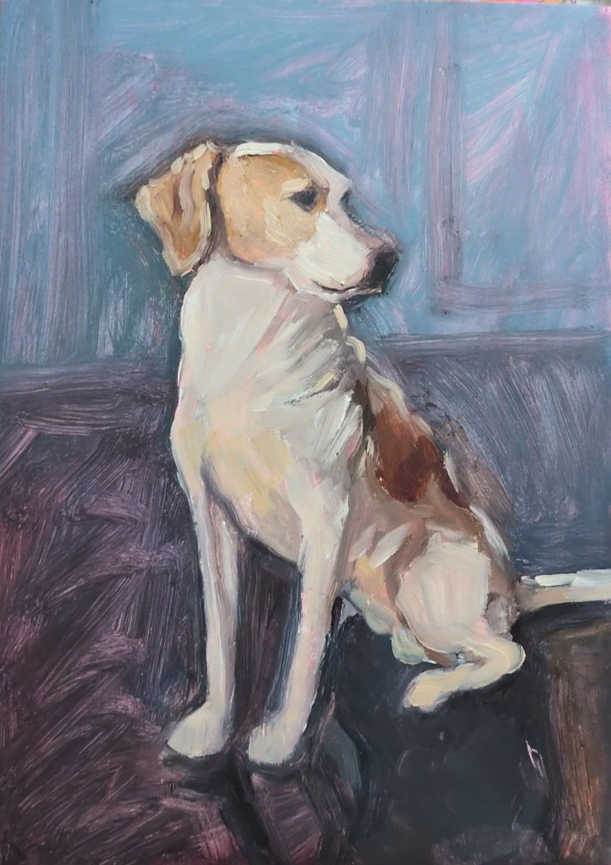 5x7" pet painting in oils