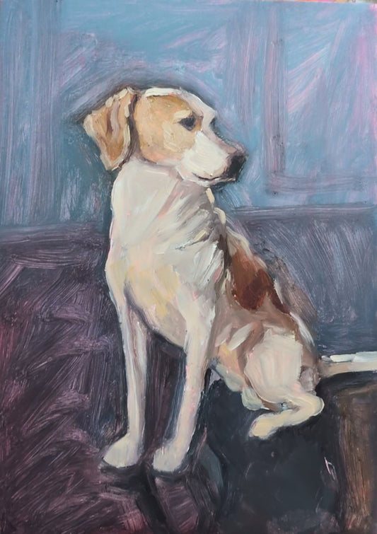 5x7" pet painting in oils